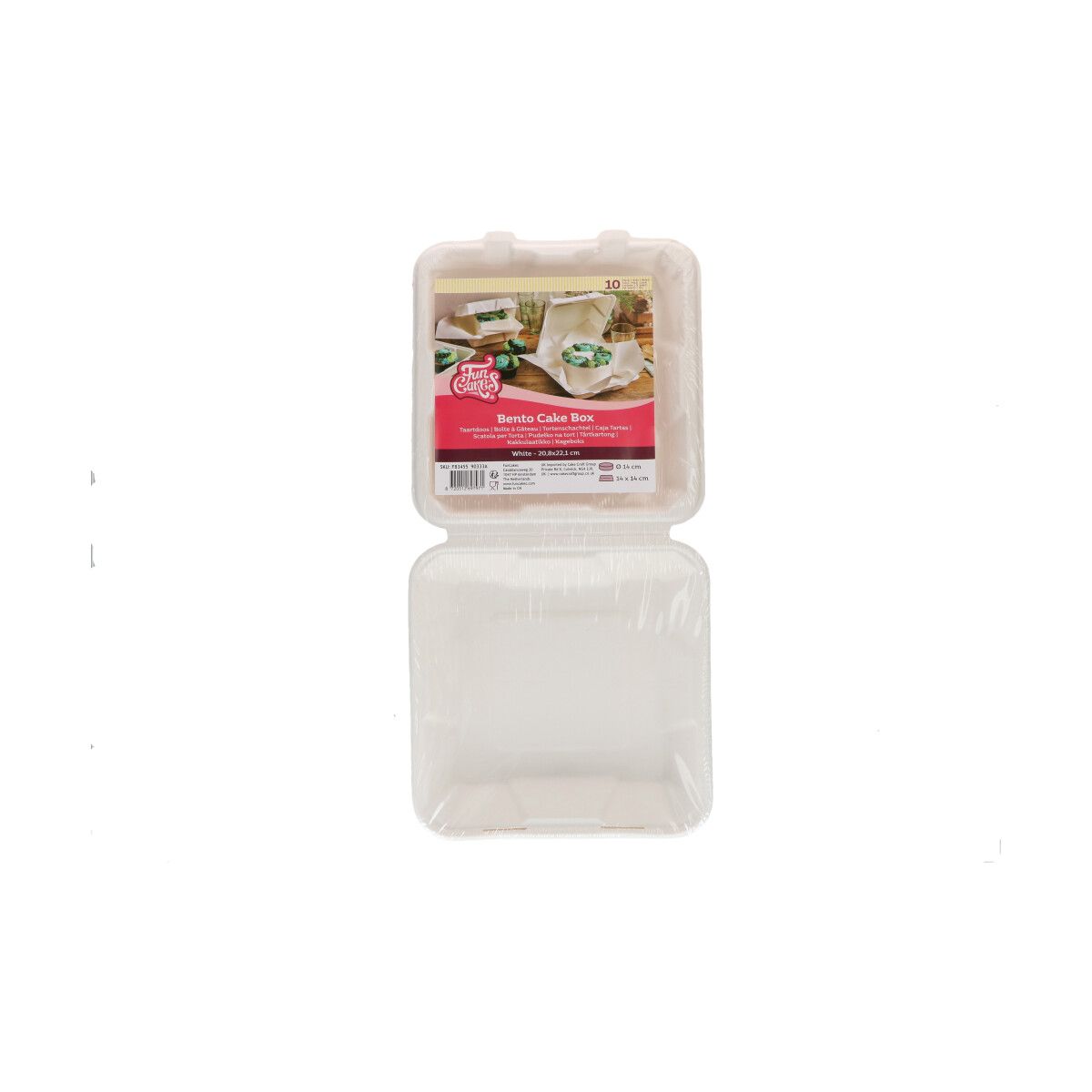 Dortová krabice Bento Cake bílá 20,8 x 22,1 cm sada 10 ks